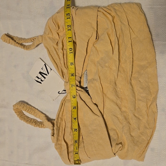 NWT ZARA Nude Ruched Top Brand New Size M - Picture 5 of 9
